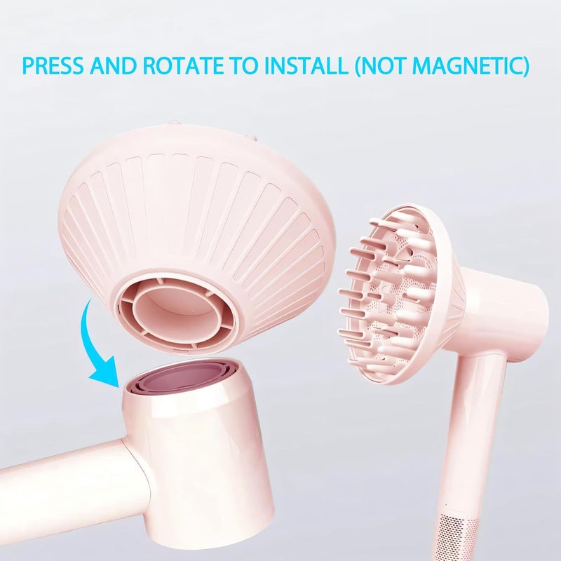 SEICHYGO 360° Rotating Diffuser Attachment Nozzle Compatible with Laifen SE Lite (NOT SE) Styling Tool, Hair Smoothing Dryer Blower Accessories for Laifen SE Lite, Pink - Image 4